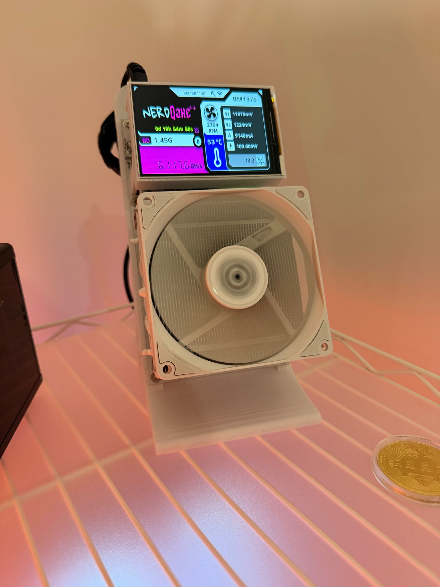 NerdQaxe++ Home Bitcoin Miner – 4.8TH/s Low-Power Open-Source ASIC | Quiet & Efficient Home BTC Mining